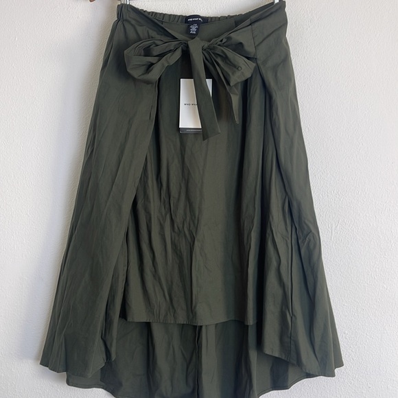 Who What Wear tie front midi skirt 10 - Picture 3 of 9